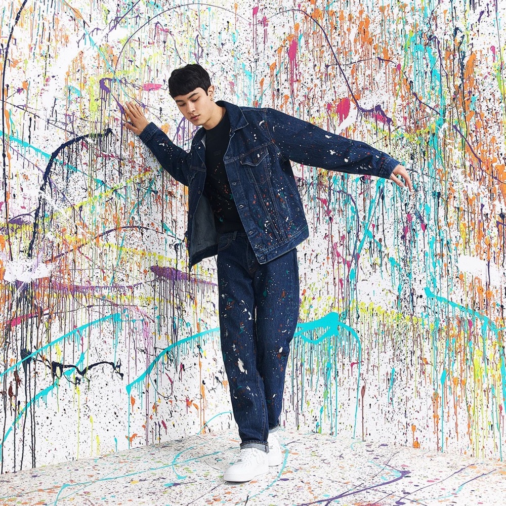 Levi’s x END 505 paint splatter jeans